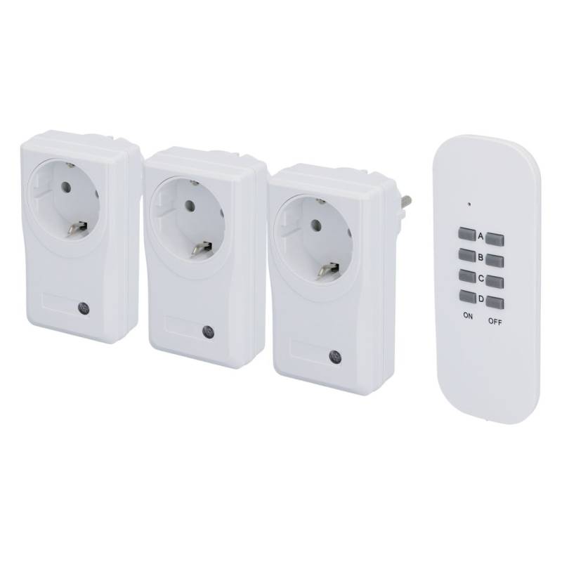Funkfernschalter-Set 3 Steckdosen +1 Fernbedienung Funkfernschalter-Set 3 Steckdosen +1 Fernbedienung von Unitec Elektro