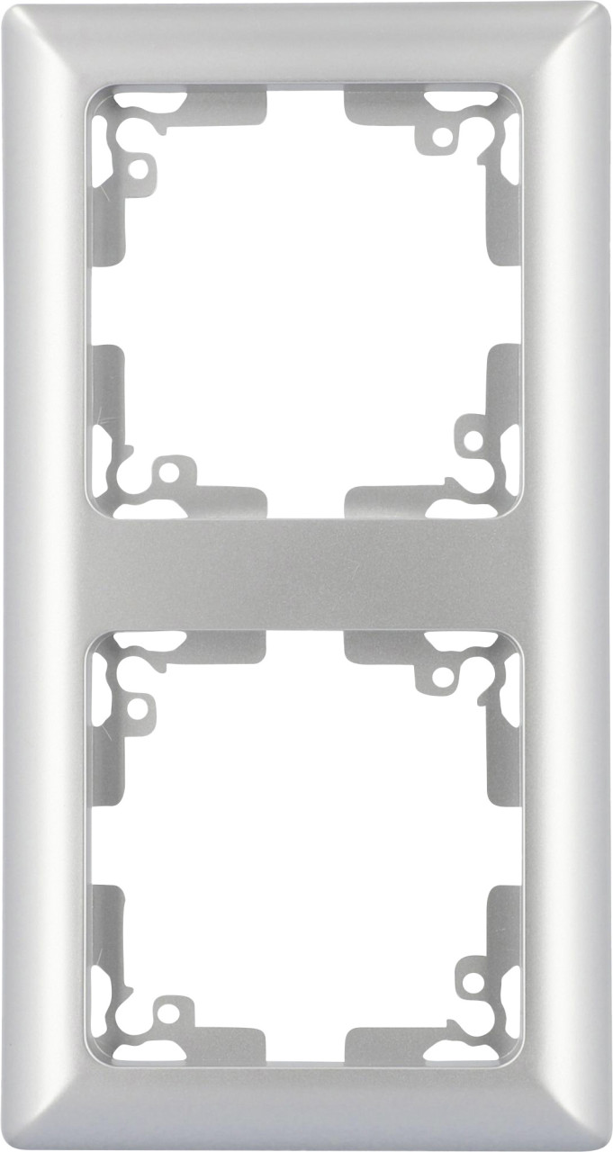 Unitec Abdeckrahmen 2-fach Genua silber Unitec Abdeckrahmen 2-fach Genua silber von Unitec Elektro
