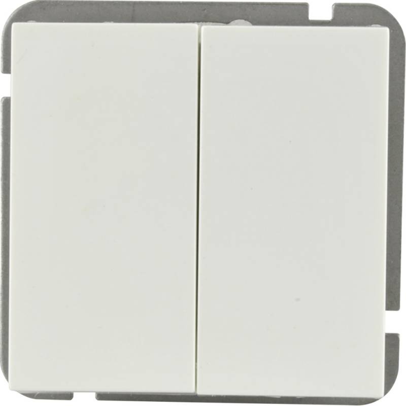Unitec Doppel-Wechselschalter Valencia mit Wippe alpinweiß von Unitec Elektro
