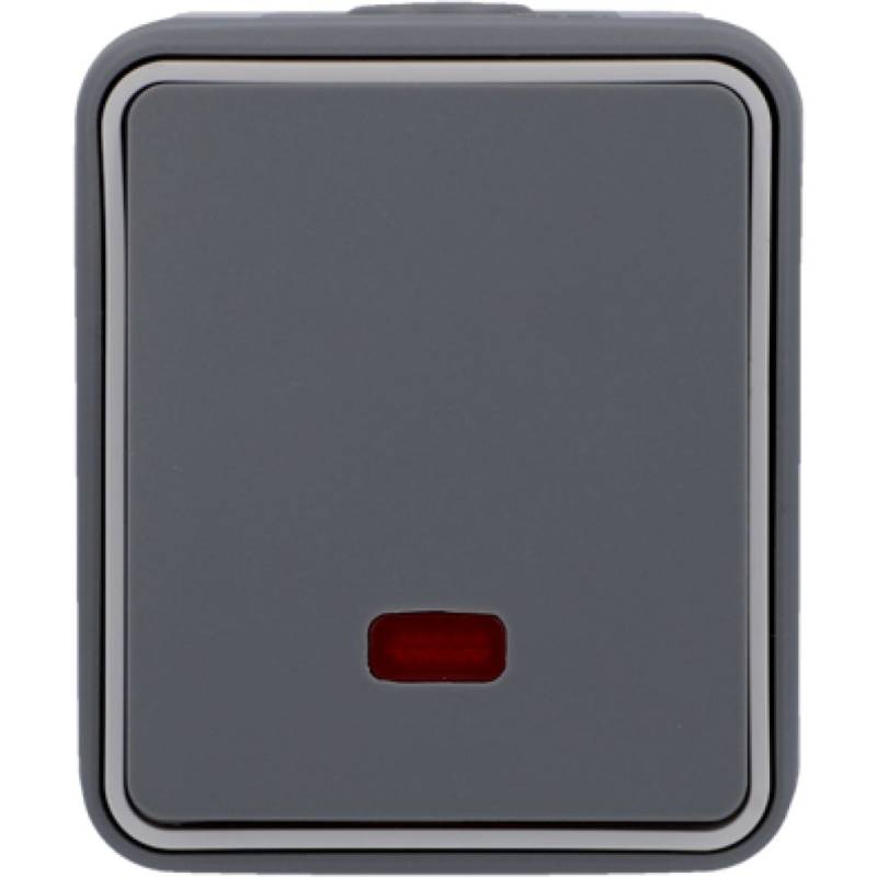 Unitec Kontrollwechselschalter Feuchtraum Mini, dunkelgrau, Aufputz von Unitec Elektro