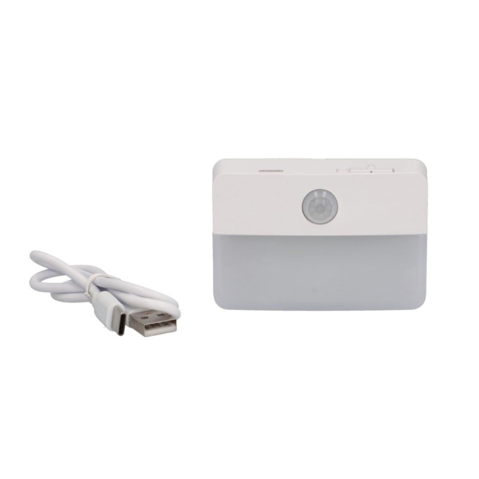 Unitec LED-Nachtlicht mit Bewegungsmelder + Dämmerungssschalter USB wiederaufladbar weiß Unitec LED-Nachtlicht mit Bewegungsmelder + Dämmerungssschalter USB wiederaufladbar weiß von Unitec Elektro