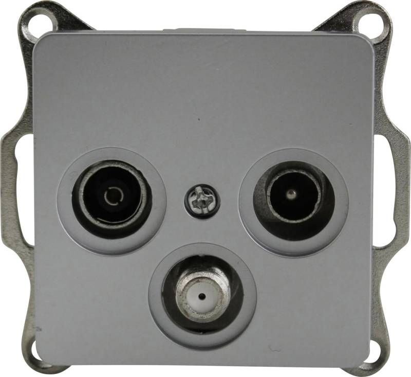 Unitec SAT- Antennensteckdose Genua silber von Unitec Elektro