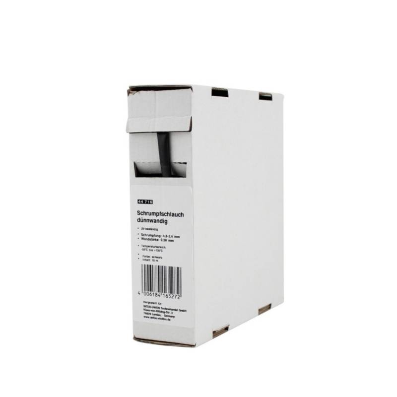 Unitec Schrumpfschlauch Abrollbox Ø 4,8-2,4 mm Meterware schwarz Unitec Schrumpfschlauch Abrollbox Ø 4,8-2,4 mm Meterware schwarz von Unitec Elektro