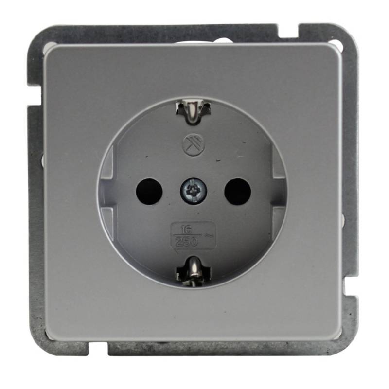 Unitec Steckdose Montreal S503 mit Kindersicherung silber Unitec Steckdose Montreal S503 mit Kindersicherung silber von Unitec Elektro