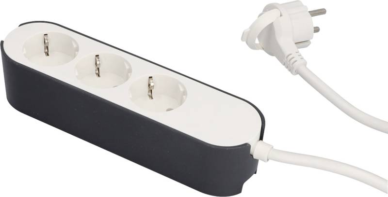 Unitec Steckdosenleiste Greenline 3-fach 1,8 m weiß anthrazit von Unitec Elektro