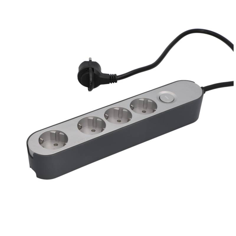 Unitec Steckdosenleiste Greenline 4-fach 1,8 m silber anthrazit von Unitec Elektro