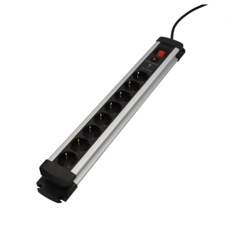 Unitec Tischsteckdose 8-fach 1,4 m H05VV-F 3G1,5 mit Überspannungsschutz von Unitec Elektro