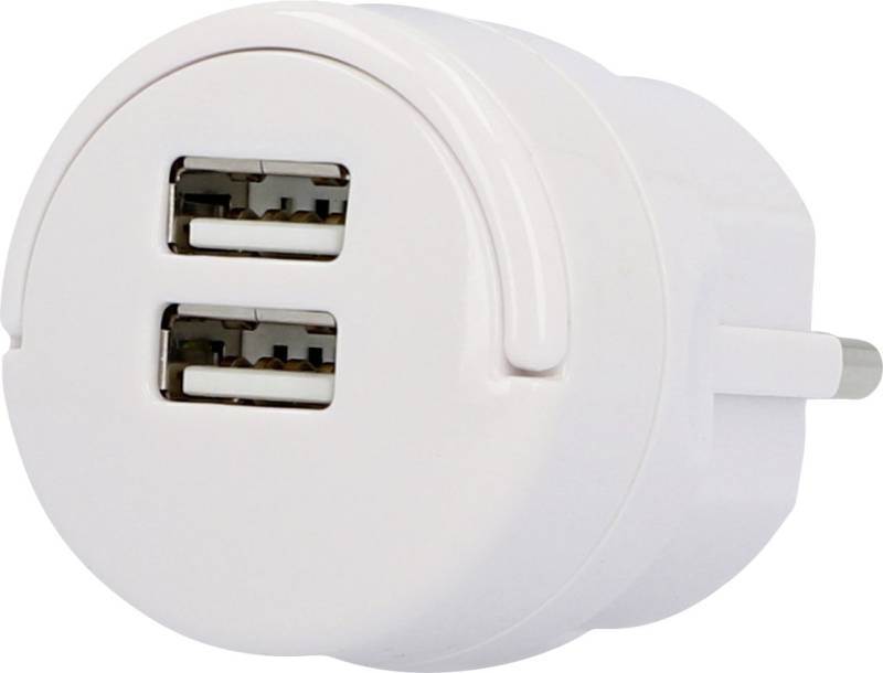 Unitec USB-Ladeadapter Mini mit 2x USB Type A 2,4A weiß von Unitec Elektro