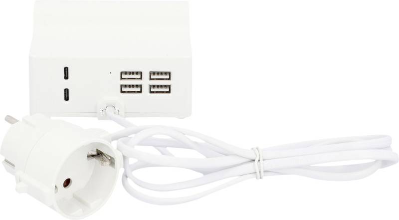 Unitec USB Ladestation A + C mit Halter, 4+2 von Unitec Elektro