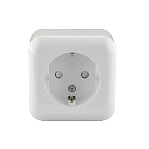 2 Stück Unitec Schutzkontakt-Steckdose 1-fach STANDARD, AP, elektroweiß von Unitec