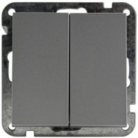 DoppelWechsel-Schalter mit Wippe Melbourne, silber Wechselschalter - Unitec von Unitec