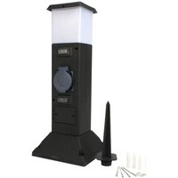 Unitec - Gartensteckdose mit Lampe Mehrfachsteckdose Gartenlampe von Unitec