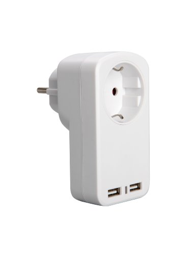 UNITEC 47538 Zwischenstecker mit zwei USB- Anschlüssen von Unitec