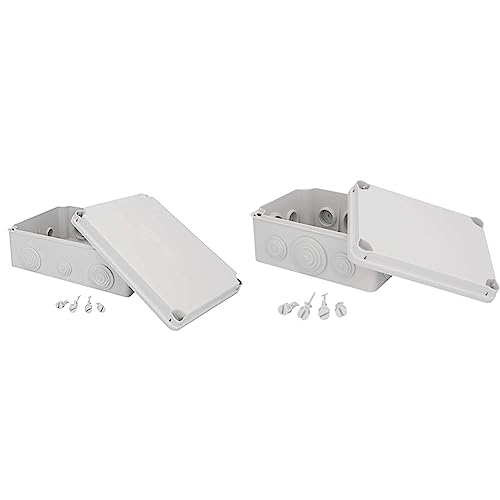 UNITEC Aufputz-Abzweigkasten, Abzweigdose & Aufputz-Abzweigkasten, Abzweigdose, Installationsgehäuse, 130x176x76 mm, Spritzwasser- und Staubschutz nach IP 65, schraubbarer Deckel von Unitec