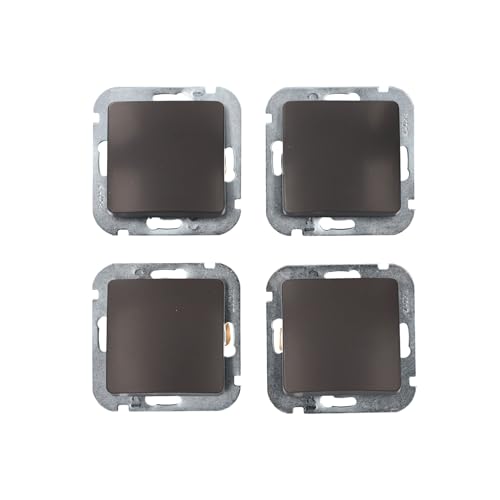 UNITEC Aus-/Wechsel-Schalter Set Monaco anthrazit 4x von Unitec