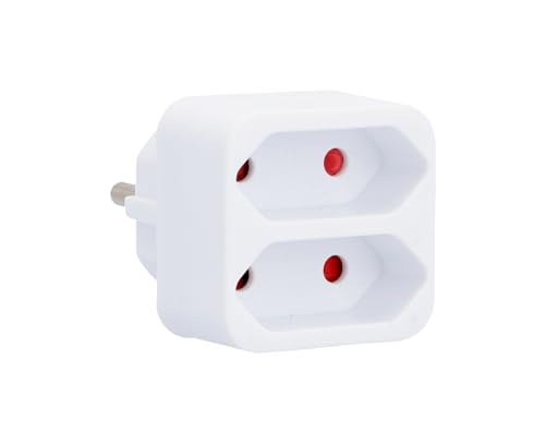 UNITEC Euro-Adapter 2fach weiß von Unitec