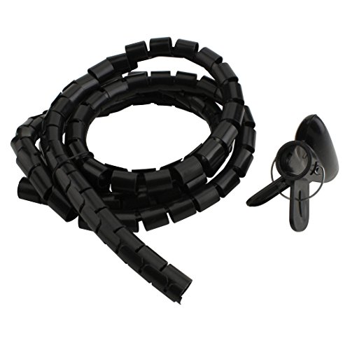 UNITEC Kabel-Organizer-Schlange, 15 mm, 1.5 m, schwarz von Unitec