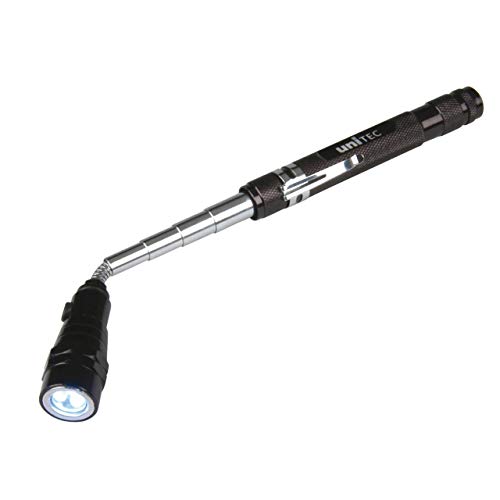 UNITEC LED Teleskop Taschenlampe mit Magnet, schwarz von Unitec