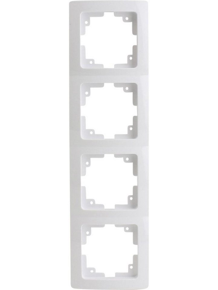 UNITEC Lichtschalter Unitec Abdeckrahmen Monaco 4-fach ultraweiß von Unitec
