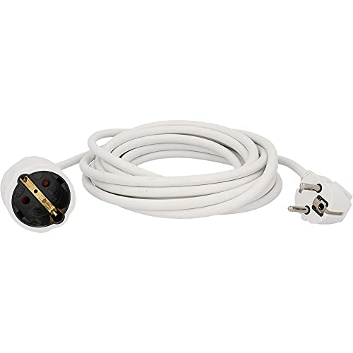 UNITEC Schuko-Verlängerung H05VV-F 3G 1, 5 mm², 5 m, weiß von Unitec