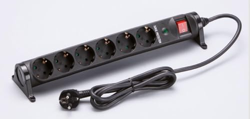 UNITEC Steckdosenleiste 6-Fach mit Schalter 1,4m, schwarz von Unitec