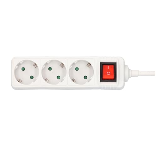 UNITEC Tischsteckdose 3fach mit Schalter 1,4m weiß von Unitec