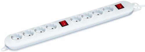 UNITEC White - Line Steckdosenleiste 2x 4-fach mit 2 Schaltern von Unitec