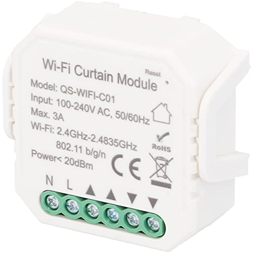 UNITEC WiFi Jalousie Modul Unterputz mit Gratis fürs Smartphone und Sprach-und App-Steuerung, weiß, 220-240 V, 3 A, 2.4 GHz, 46 x 46 x 18 mm von Unitec