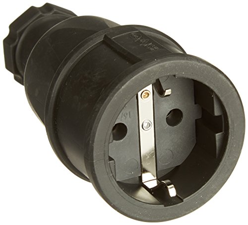 PCE Vollgummi-Schutzkontakt-Kupplung 40554L Schwarz 250 V~ / 16 A IP 20 PCE Vollgummi-Schutzkontakt-Kupplung 40554L Schwarz 250 V~ / 16 A IP 20 von PCE
