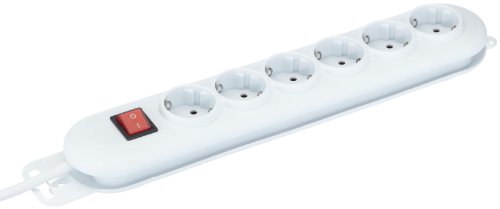 UNITEC White - Line Steckdosenleiste 6-fach mit Schalter von Unitec