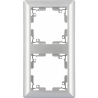 Unitec - Abdeckrahmen 2-fach Genua silber Rahmen Blende von Unitec