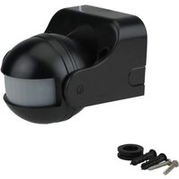 Unitec Bewegungsmelder schwarz für bis zu 1200 Watt, 180 Grad, IP44 von Unitec