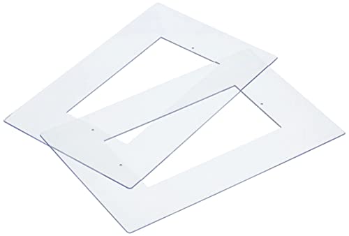 Unitec 40661 2 Tapetenschoner, transparent/weiß, 2-teiliges Set, 22 cm lang von Unitec