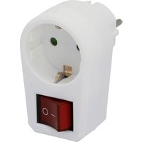 Zwischenstecker mit Schalter weiß Steckdose Zwischensteckdose Adapter von Unitec
