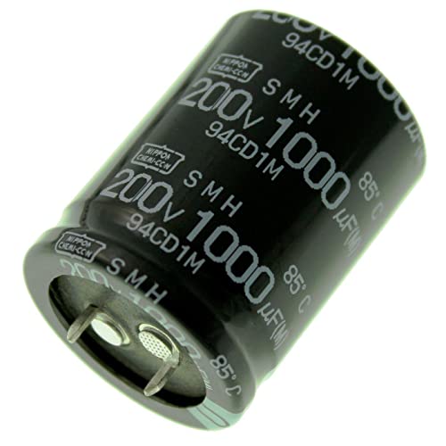 Elko Kondensator 2x radial 1000µF 200V | Snap-In Elektrolytkondensator bis zu 85°C | 1000uF Electrolytic Capacitor from United Chemi-Con von IT-Tronics