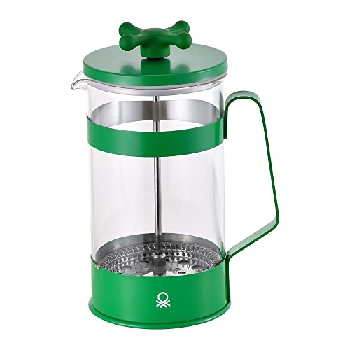 Benetton Kaffeemaschine mit 6 Tassen, 600 ml, Edelstahl und Borsilikat, matt, grün von United Colors of Benetton