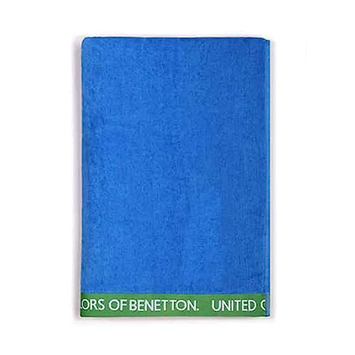 UNITED COLORS OF BENETTON. Colors of Benetton -Strandtuch, 90 x 160 cm, 380 g/m², 100% Baumwolle, Velours, Blau BE143 von United Colors of Benetton