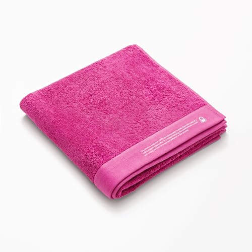 UNITED COLORS OF BENETTON. Handtuch 70 x 140 cm, Bio-Baumwolle, 450 g/m², Fuchsia von United Colors of Benetton