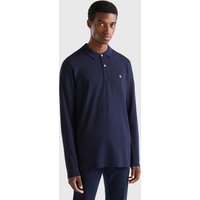 United Colors of Benetton Langarm-Poloshirt, mit seitlichen, kleinen Schlitzen von United Colors of Benetton