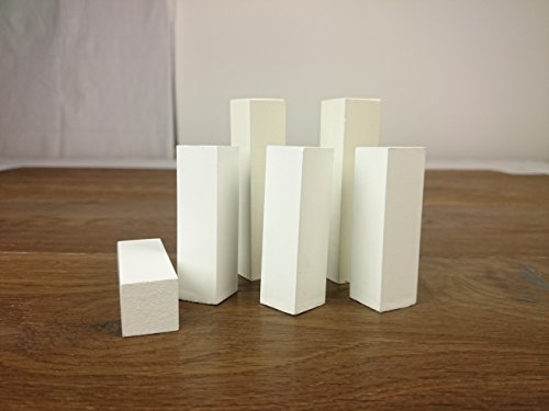 Eckturm "Modern" in Weiß für Sockelleisten - Der Universelle Abschluss und Übergang - Höhen von 40-120 mm (60 x 18 x 18 mm) von United Foam Industries GmbH