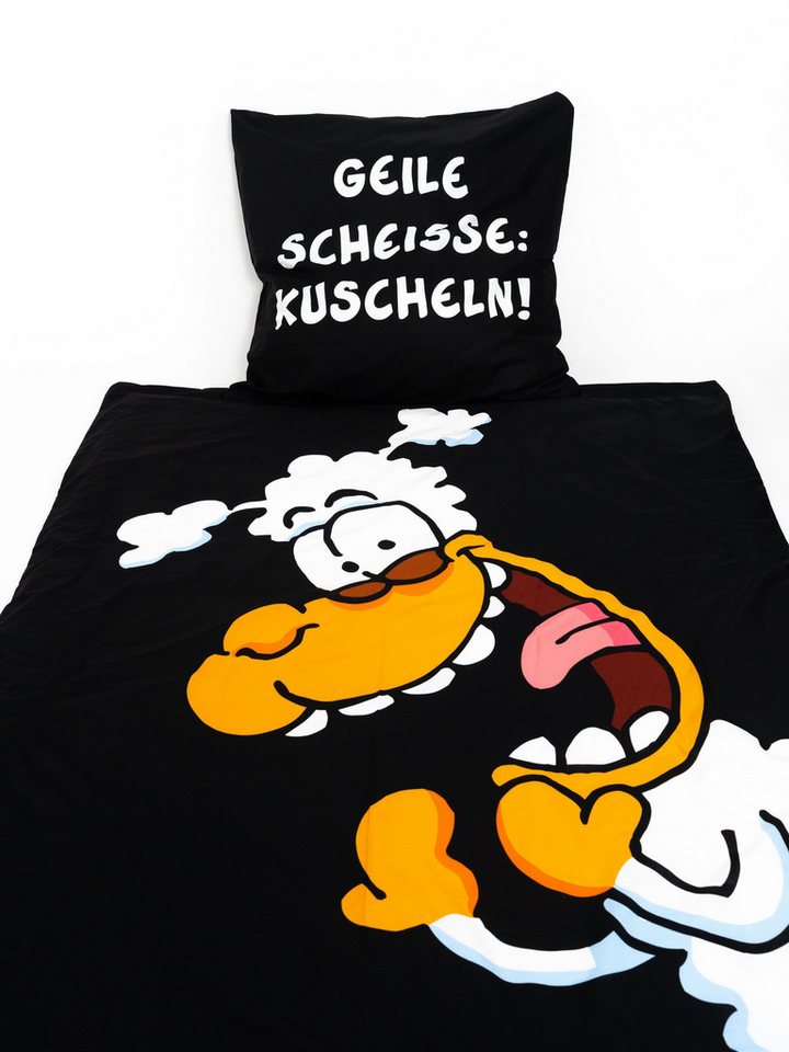 United Labels® Bettwäsche Ralph Ruthe Bettwäsche Thorsten Dörnbach Geile Scheisse: Kuscheln!, Baumwolle von United Labels®