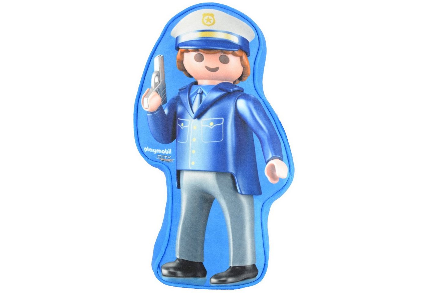 United Labels® Dekokissen Playmobil Kissen - City Action Polizei Plüsch Dekokissen Sitzkissen Zierkissen 26 x 39 x 10 cm von United Labels®