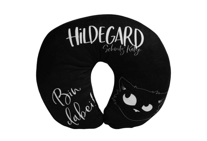 United Labels® Dekokissen Ralf Schmitz - Schmitz' Katze Hildegard Bin dabei! - Reisekissen von United Labels®