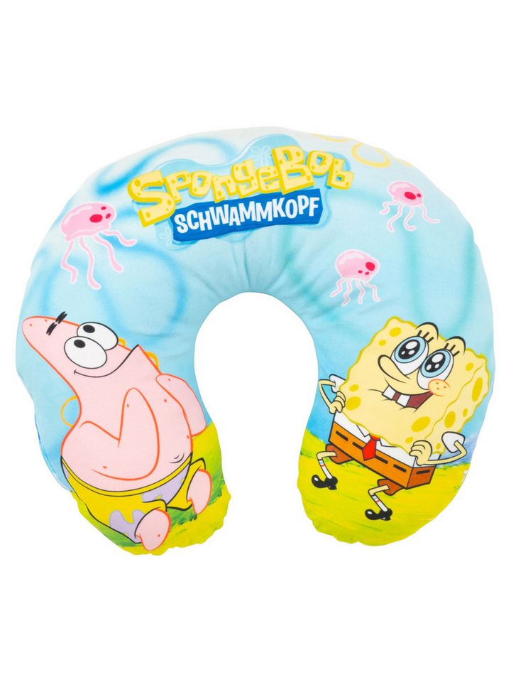 United Labels® Dekokissen Spongebob Schwammkopf Jellyfish Reise Nackenkissen Nackenhörnchen von United Labels®