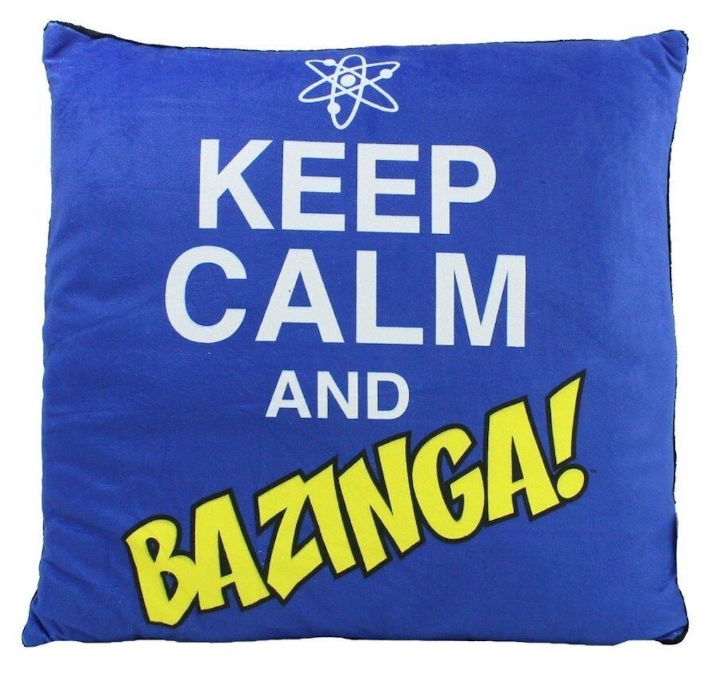 United Labels® Dekokissen The Big Bang Theory Kissen Keep Calm and Bazinga", Plüschkissen" von United Labels®