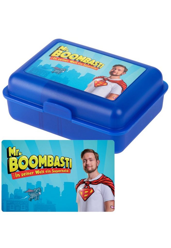 United Labels® Lunchbox Bastian Bielendorfer Brotdose - Mr. Boombasti, mit Trennwand Blau, Kunststoff (PP) von United Labels®