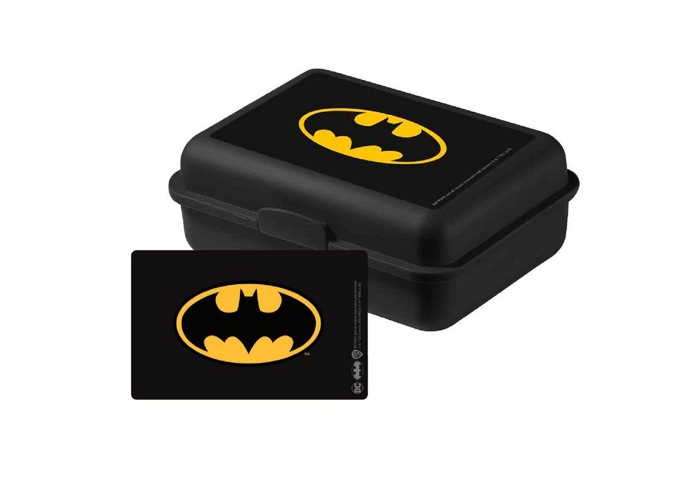 United Labels® Lunchbox DC Comics Batman Brotdose - mit Trennwand Schwarz, Kunststoff (PP) von United Labels®