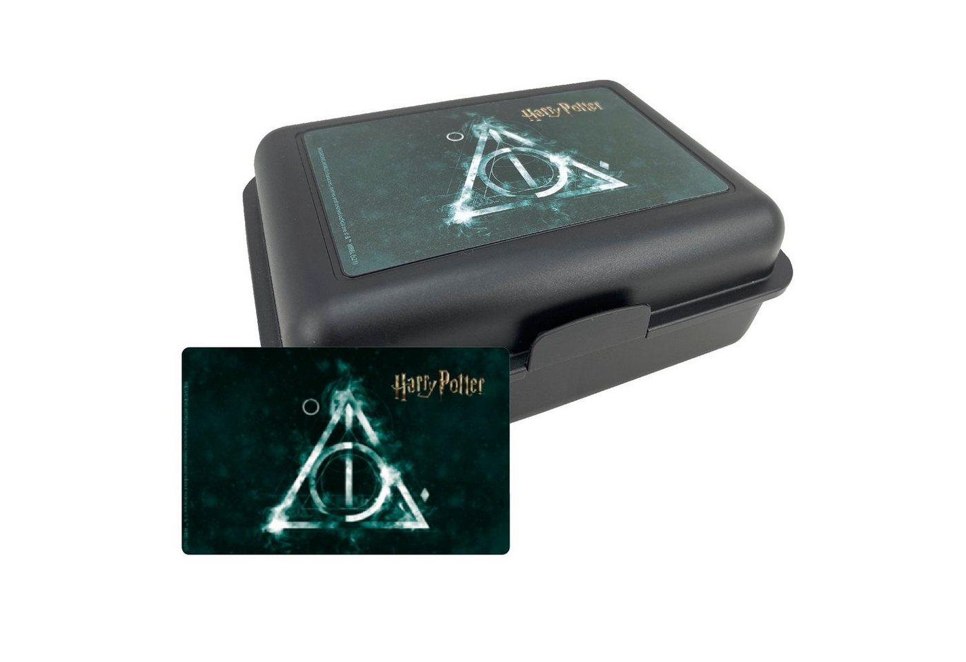 United Labels® Lunchbox Harry Potter Brotdose - Heiligtümer des Todes mit Trennwand Schwarz, Kunststoff (PP) von United Labels®