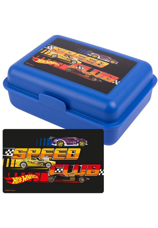 United Labels® Lunchbox Hot Wheels Brotdose - Speed Club - Lunchbox mit Trennwand Blau, Kunststoff (PP) von United Labels®