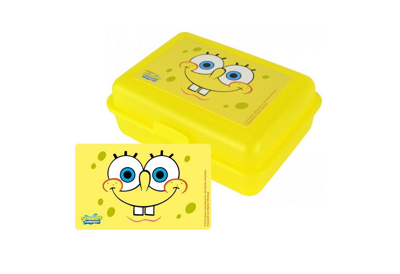 United Labels® Lunchbox Spongebob Schwammkopf Brotdose Lunchbox mit Trennwand, Kunststoff (PP) von United Labels®